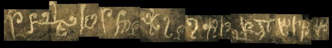 the first image - a string of the symbols found in the cave